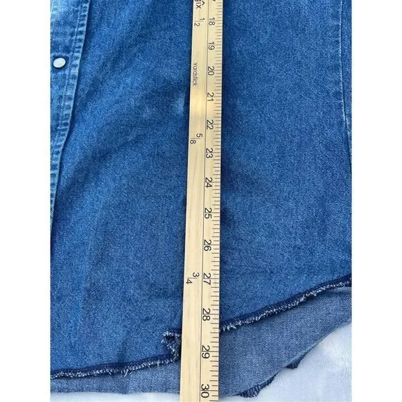 Vintage Wrangle size L pearl snap denim shirt. Western, See description - Picture 6 of 11